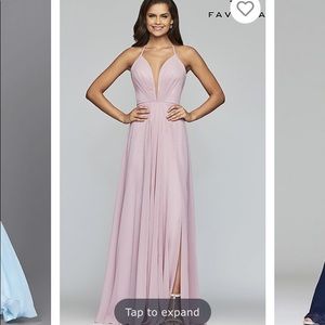 NWT Faviana Low V-neck Corset Back Dress